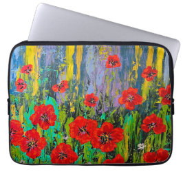 Poppies Lap Top Bag Laptop Sleeve