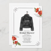 Poppies Leather Jacket Future Mrs. Vrijgezellenfee Kaart (Voorkant / Achterkant)