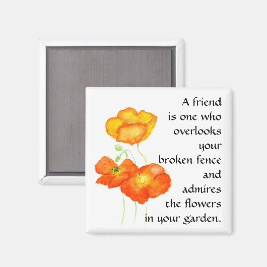 Poppies Magnet - Vriendschap (Voorkant / Achterkant)