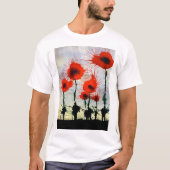 Poppies Mannen Tee Shirt (Voorkant)