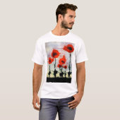 Poppies Mannen Tee Shirt (Voorkant volledig)