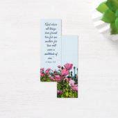 Poppies Marsala Bloemen Elegante Bijbel Verse Mini Visitekaartjes (Bureau)