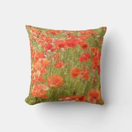 POPPIES MONET STYLE CUSHION KUSSEN
