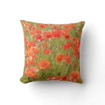POPPIES MONET STYLE CUSHION