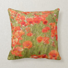 POPPIES MONET STYLE CUSHION KUSSEN
