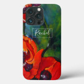 Poppies Name Floral Art Case-Mate iPhone Case (Achterkant)