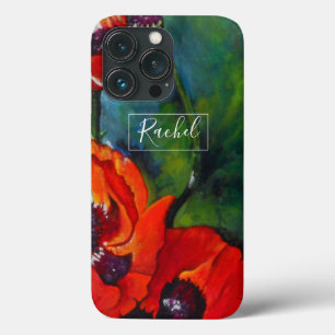 Poppies Name Floral Art Case-Mate iPhone Case