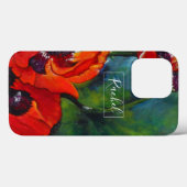 Poppies Name Floral Art Case-Mate iPhone Case (Achterkant (horizontaal))