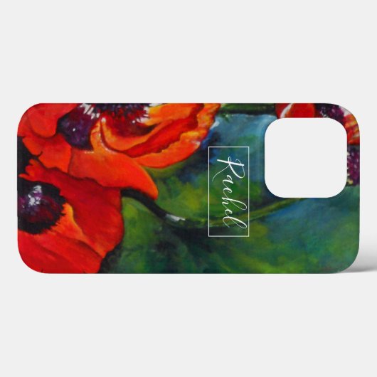 Poppies Name Floral Art Case-Mate iPhone Case (Achterkant (horizontaal))