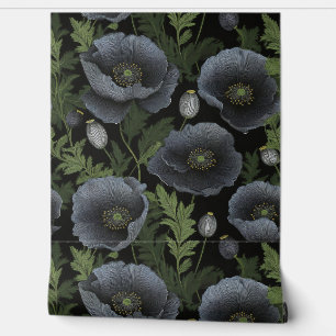 Poppies Noir Behang