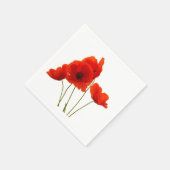 "Poppies" ontwerp papieren servetten (Hoek)