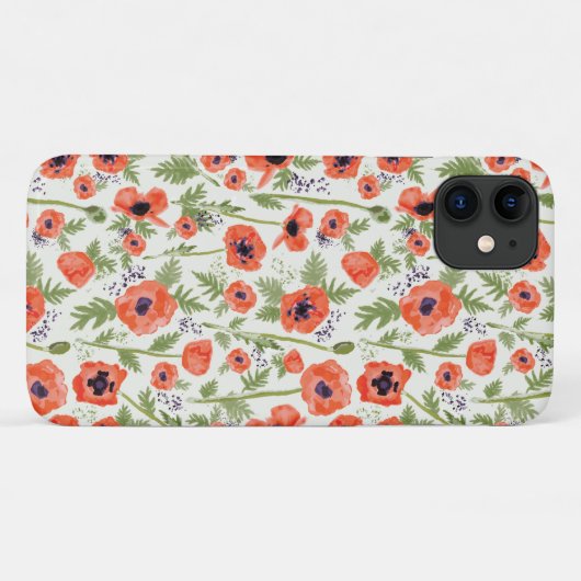 Poppies Oranje Floral Pattern Case-Mate iPhone Case (Achterkant (horizontaal))