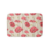 Poppies Patroon Retro Badmat (Voorkant)