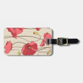 Poppies Patroon Retro Bagagelabel (Voorkant horizontaal)