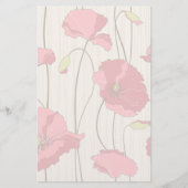Poppies Patroon Retro Briefpapier (Voorkant)