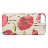 Poppies Patroon Retro Case-Mate iPhone Case (Achterkant (Horizontaal))