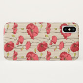 Poppies Patroon Retro Case-Mate iPhone Case (Achterkant (horizontaal))