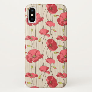 Poppies Patroon Retro Case-Mate iPhone Case