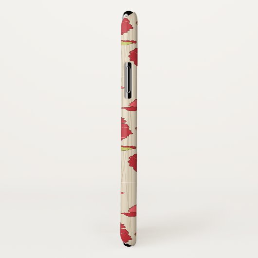 Poppies Patroon Retro Case-Mate iPhone Case (Achterkant / rechts)