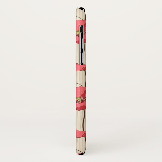 Poppies Patroon Retro Case-Mate iPhone Case (Achterkant/links)