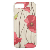 Poppies Patroon Retro Case-Mate iPhone Case (Achterkant)