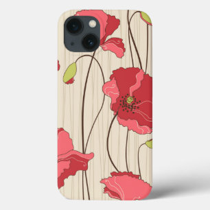 Poppies Patroon Retro Case-Mate iPhone Case