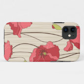 Poppies Patroon Retro Case-Mate iPhone Case (Achterkant (horizontaal))