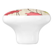 Poppies Patroon Retro Keramische Knop (Zijkant)