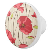 Poppies Patroon Retro Keramische Knop (Rechts)