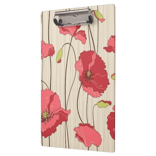 Poppies Patroon Retro Klembord (Links)