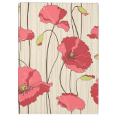 Poppies Patroon Retro Klembord (Achterkant)