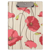 Poppies Patroon Retro Klembord (Voorkant)