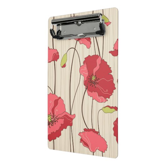 Poppies Patroon Retro Mini Klembord (Angled2)