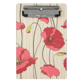 Poppies Patroon Retro Mini Klembord (Voorkant)