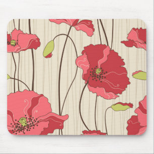Poppies Patroon Retro Muismat