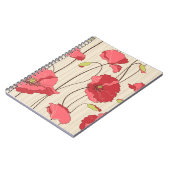 Poppies Patroon Retro Notitieboek (Linkerzijde)