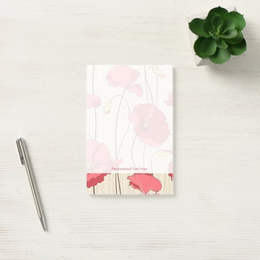 Poppies Patroon Retro Post-it® Notes (Kantoor)