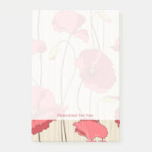 Poppies Patroon Retro Post-it® Notes (Voorkant)