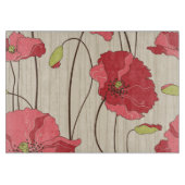 Poppies Patroon Retro Snijplank (Voorkant)