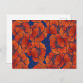 Poppies Pattern Art Poppy Briefkaart (Voorkant / Achterkant)