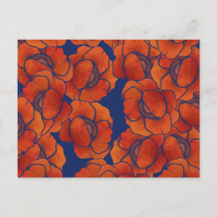 Poppies Pattern Art Poppy Briefkaart
