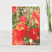 Poppies Personalized 9th Wedding Jubileum Kaart (Voorkant)
