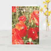 Poppies Personalized 9th Wedding Jubileum Kaart (Gele Bloem)