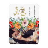 Poppies Photo Wedding Save the Date Magnet Magneet (Verticaal)