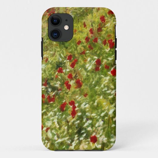 Poppies Pointillisme Style Abstracte kunst Case-Mate iPhone Case (Achterkant)