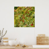 Poppies Pointillisme Style Abstracte kunst Poster (Keuken)