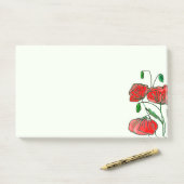 Poppies Post-it® notes (Op bureau)