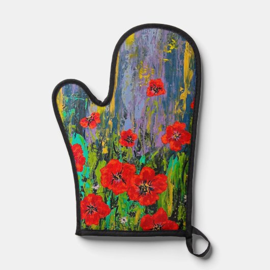 Poppies Pot Holder Ovenwant (Voorkant)