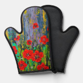 Poppies Pot Holder Ovenwant (Voorkant / Achterkant)