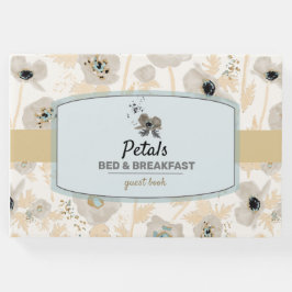 Poppies Rental Guest Book Waterverf Pattern Gastenboek